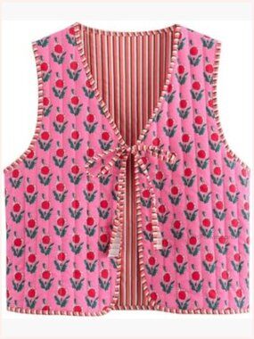 Y2K Floral Aesthetic Vest Cottagecore Sweater Kawaii Fairycore Cute Japanese